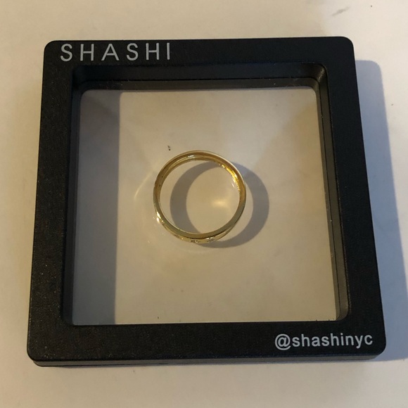 Shashi Twinkle Band Ring in Gold - Picture 3 of 4
